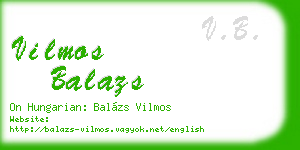 vilmos balazs business card